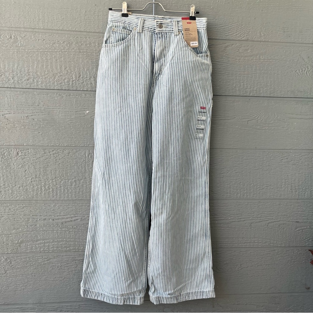 Levi's Cinch Baggy Striped Carpenter Jeans